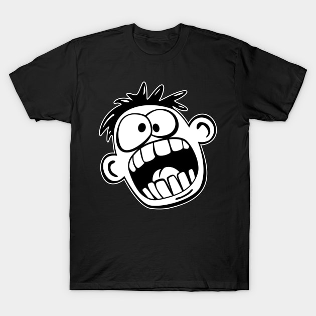 Funny Face Cartoon T-Shirt by hobrath